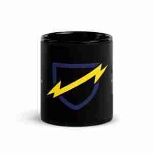 Move as a Team. Never Alone Black Glossy Mug